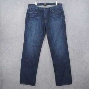 Lucky brand 361 vintage straight faded whiskered dark washed mens jeans Sz 38x34